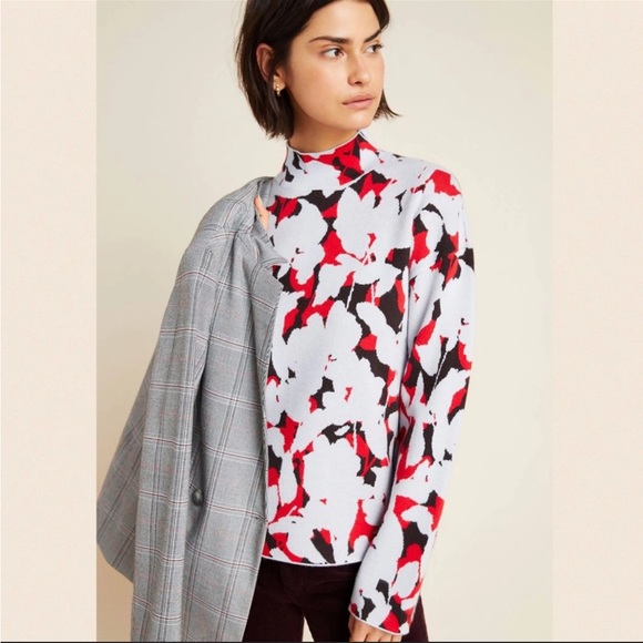 ANTHROPOLOGIE Lizzy Mock Neck Sweater Size XS - Picture 3 of 6